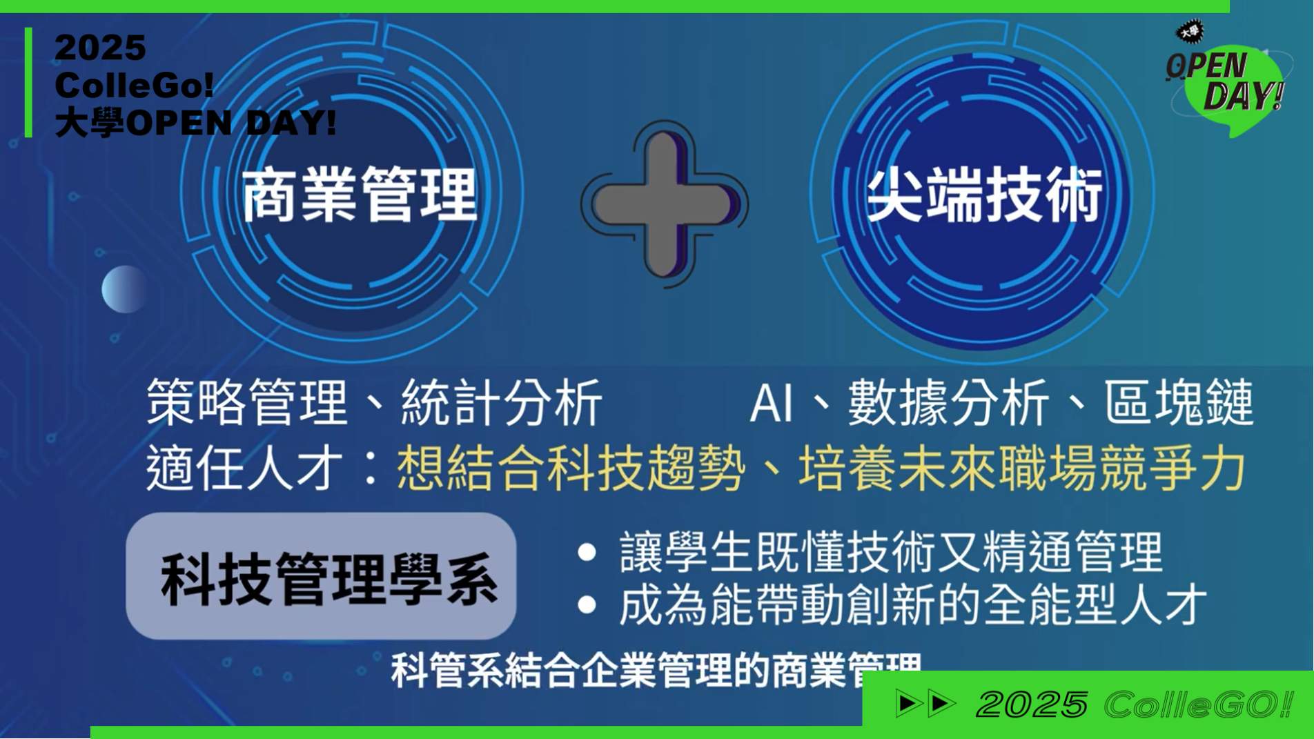 【2025 大學 OPEN DAY 系列影音】管理｜國立嘉義大學科技管理學系
